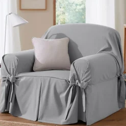 Becquet Housses à nouettes pour fauteuil ou canapé< Décoration Textile Unie|Housse De Canapé, Housse De Fauteuil