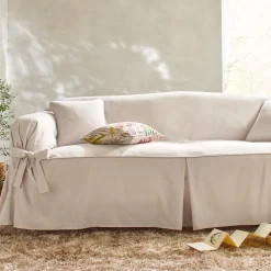 Becquet Housses à nouettes pour fauteuil ou canapé< Décoration Textile Unie|Housse De Canapé, Housse De Fauteuil