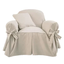Becquet Housses à nouettes pour fauteuil ou canapé< Décoration Textile Unie|Housse De Canapé, Housse De Fauteuil