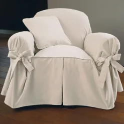 Becquet Housses à nouettes pour fauteuil ou canapé< Décoration Textile Unie|Housse De Canapé, Housse De Fauteuil