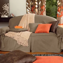 Becquet Housses à nouettes pour fauteuil ou canapé< Décoration Textile Unie|Housse De Canapé, Housse De Fauteuil