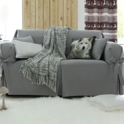 Becquet Housses à nouettes pour fauteuil ou canapé< Décoration Textile Unie|Housse De Canapé, Housse De Fauteuil