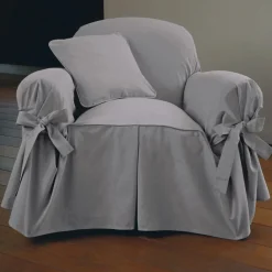 Becquet Housses à nouettes pour fauteuil ou canapé< Décoration Textile Unie|Housse De Canapé, Housse De Fauteuil