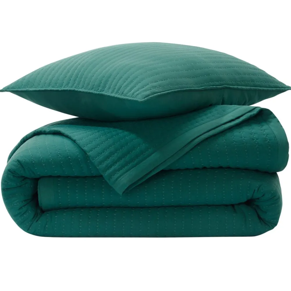 Becquet Jeté de lit + housse d'oreiller unis microfibre< Boutis, Jeté De Lit, Couvre Lit