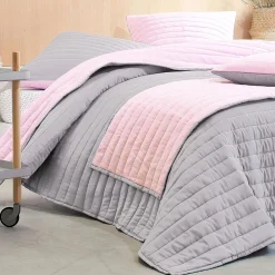 Becquet Jeté de lit double face bicolore - CRÉATION< Boutis, Jeté De Lit, Couvre Lit