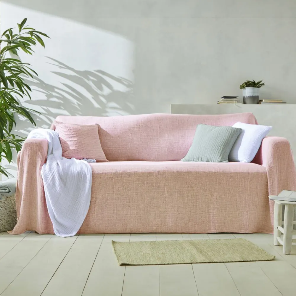 Becquet Jeté de lit en double gaze de coton - 280 g/m²< Les Matières|Plaid