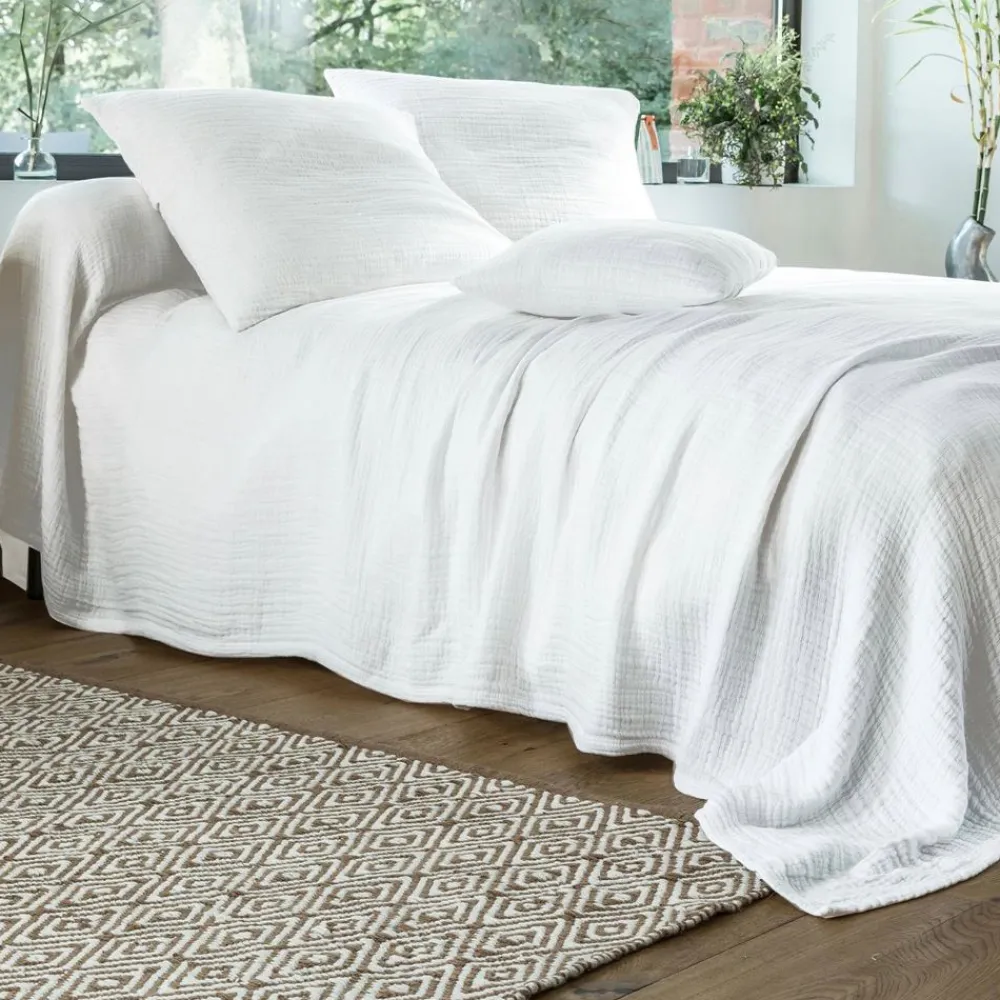 Becquet Jeté de lit en double gaze de coton - 280 g/m²< Les Matières|Plaid