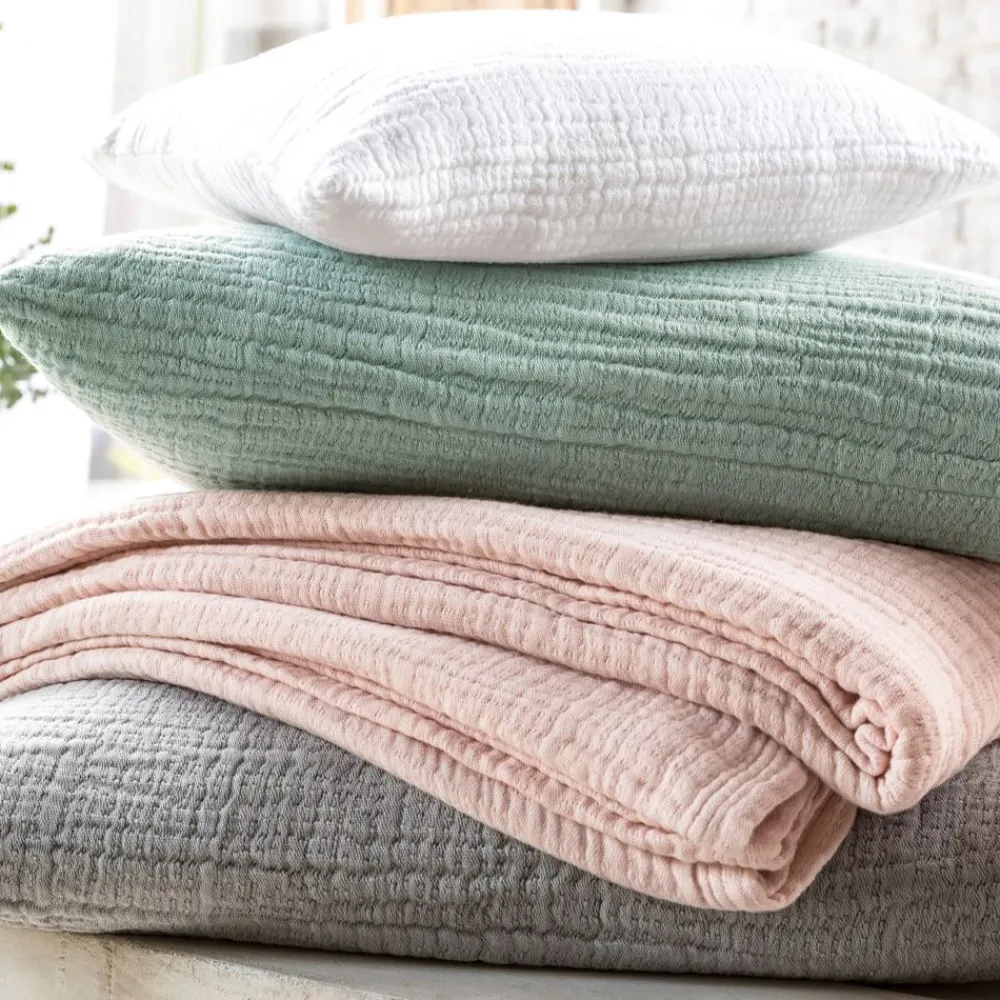 Becquet Jeté de lit en double gaze de coton - 280 g/m²< Les Matières|Plaid