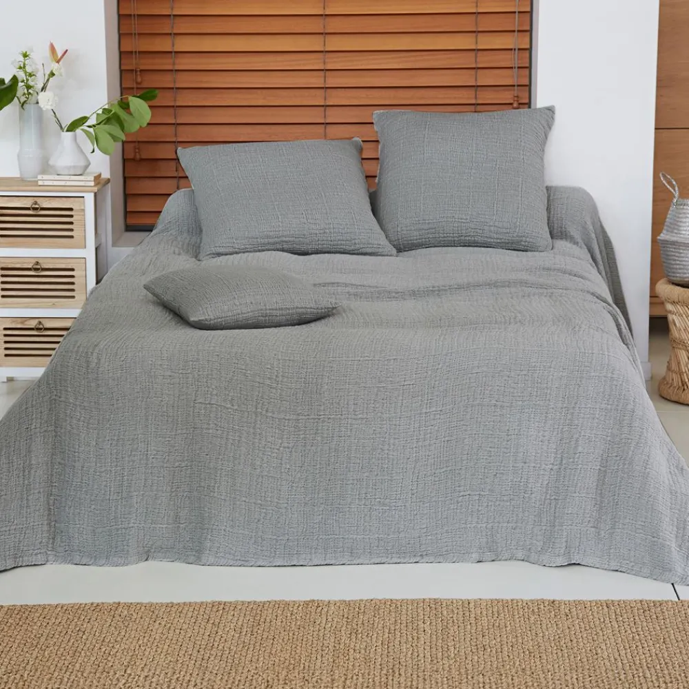 Becquet Jeté de lit en double gaze de coton - 280 g/m²< Les Matières|Plaid