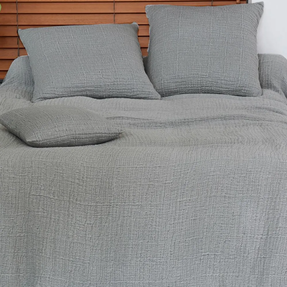 Becquet Jeté de lit en double gaze de coton - 280 g/m²< Les Matières|Plaid