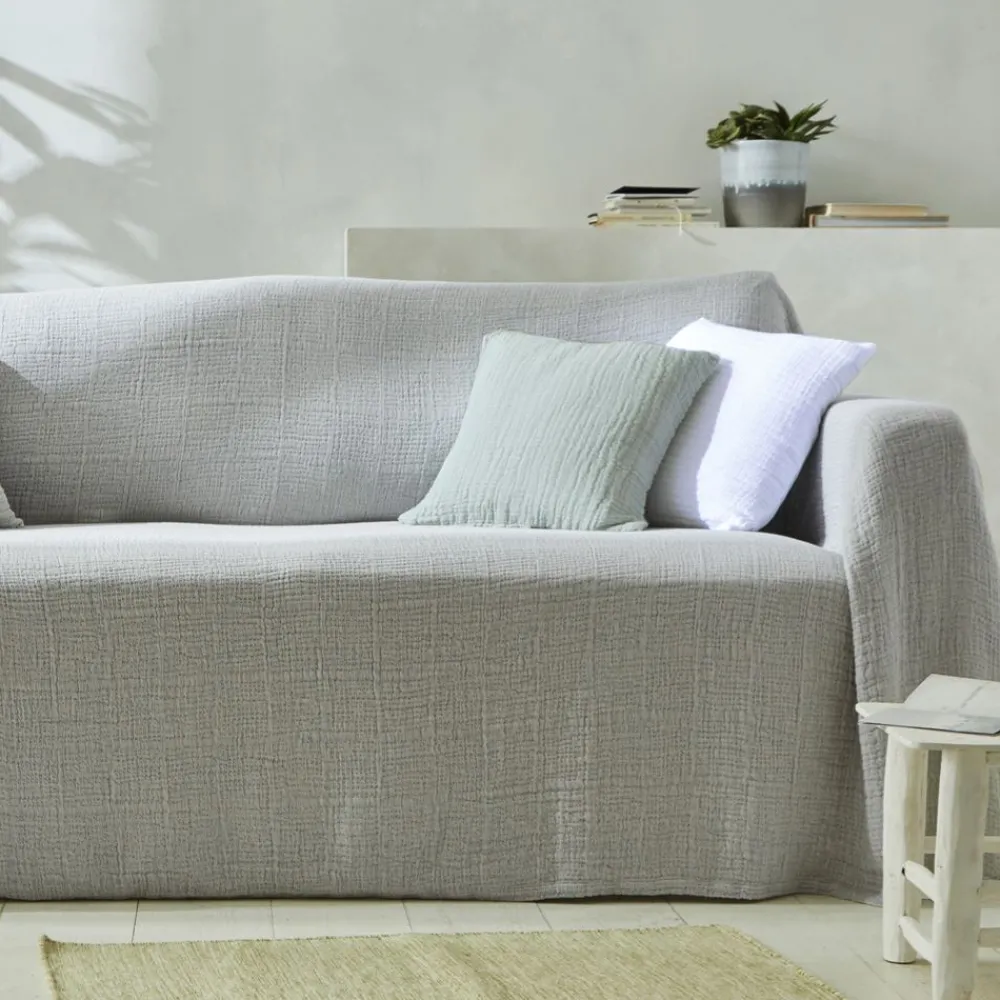 Becquet Jeté de lit en double gaze de coton - 280 g/m²< Les Matières|Plaid
