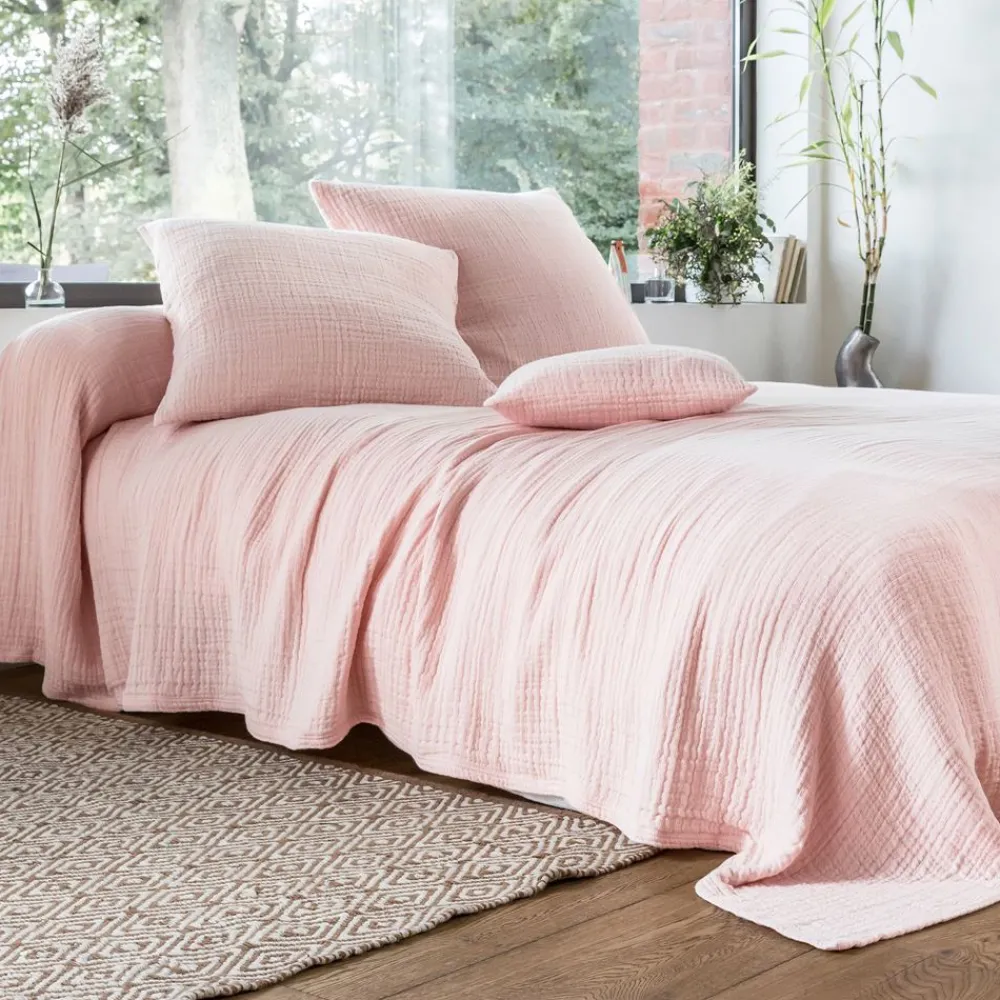 Becquet Jeté de lit en double gaze de coton - 280 g/m²< Les Matières|Plaid