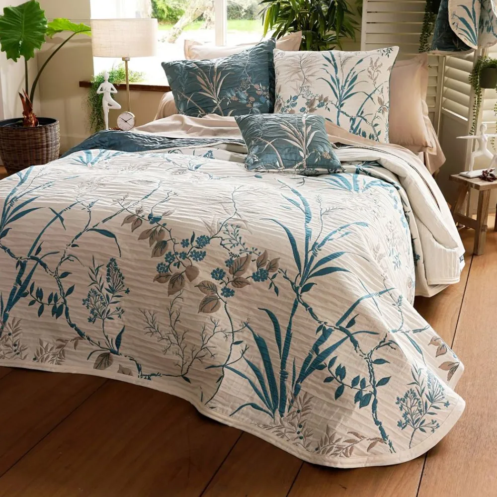 Becquet Jeté de lit imprimé végétal tissé jacquard< Plaid|Plaid