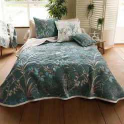 Becquet Jeté de lit imprimé végétal tissé jacquard< Plaid|Plaid