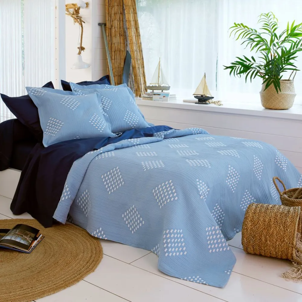 Becquet Jeté de lit jacquard double face bicolore< Boutis, Jeté De Lit, Couvre Lit