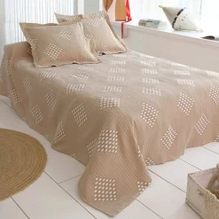 Becquet Jeté de lit jacquard double face bicolore< Boutis, Jeté De Lit, Couvre Lit