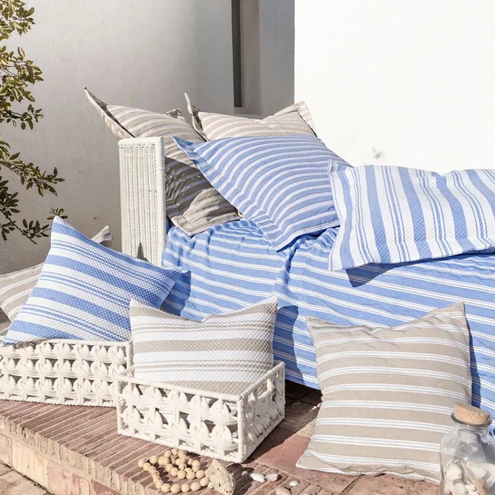 Becquet Jeté de lit jacquard rayures fantaisie< Boutis, Jeté De Lit, Couvre Lit