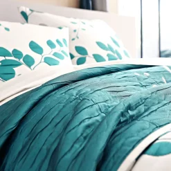 Becquet Jeté de lit tissé jacquard motif végétal< Les Matières|Boutis, Jeté De Lit, Couvre Lit