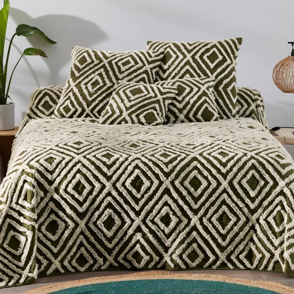Becquet Jeté tufté - CRÉATION< Rideau Et Déco Textile|Jeté De Canapé, Jeté De Fauteuil