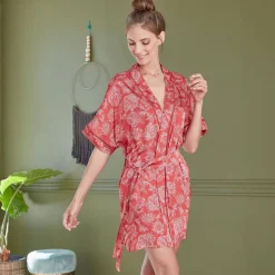 Becquet Kimono court satin motif cachemire - CRÉATION< Beauté, Bien-Être|Beauté, Bien-Être