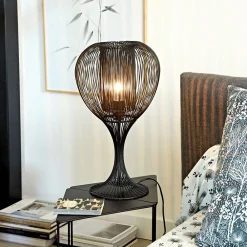 Becquet Lampe à poser en métal filaire< Luminaire|Décoration
