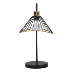 Becquet Lampe à poser métal finition rotin< Luminaire|Décoration