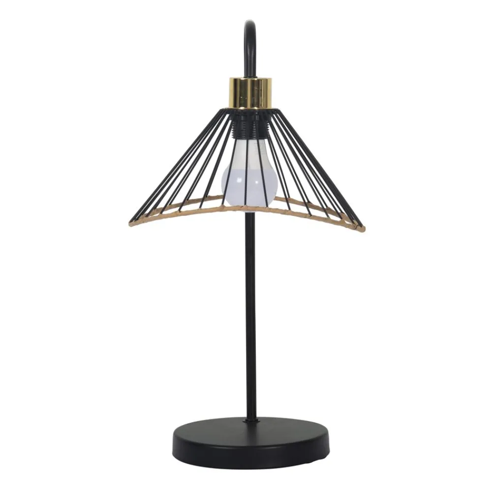 Becquet Lampe à poser métal finition rotin< Luminaire|Décoration