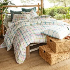 Becquet Linge de lit à carreaux - CRÉATION< Housse De Couette|Linge De Lit Fantaisie, Linge De Lit Brodé