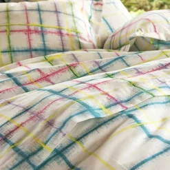 Becquet Linge de lit à carreaux - CRÉATION< Housse De Couette|Linge De Lit Fantaisie, Linge De Lit Brodé