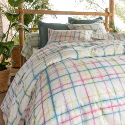 Becquet Linge de lit à carreaux - CRÉATION< Housse De Couette|Linge De Lit Fantaisie, Linge De Lit Brodé