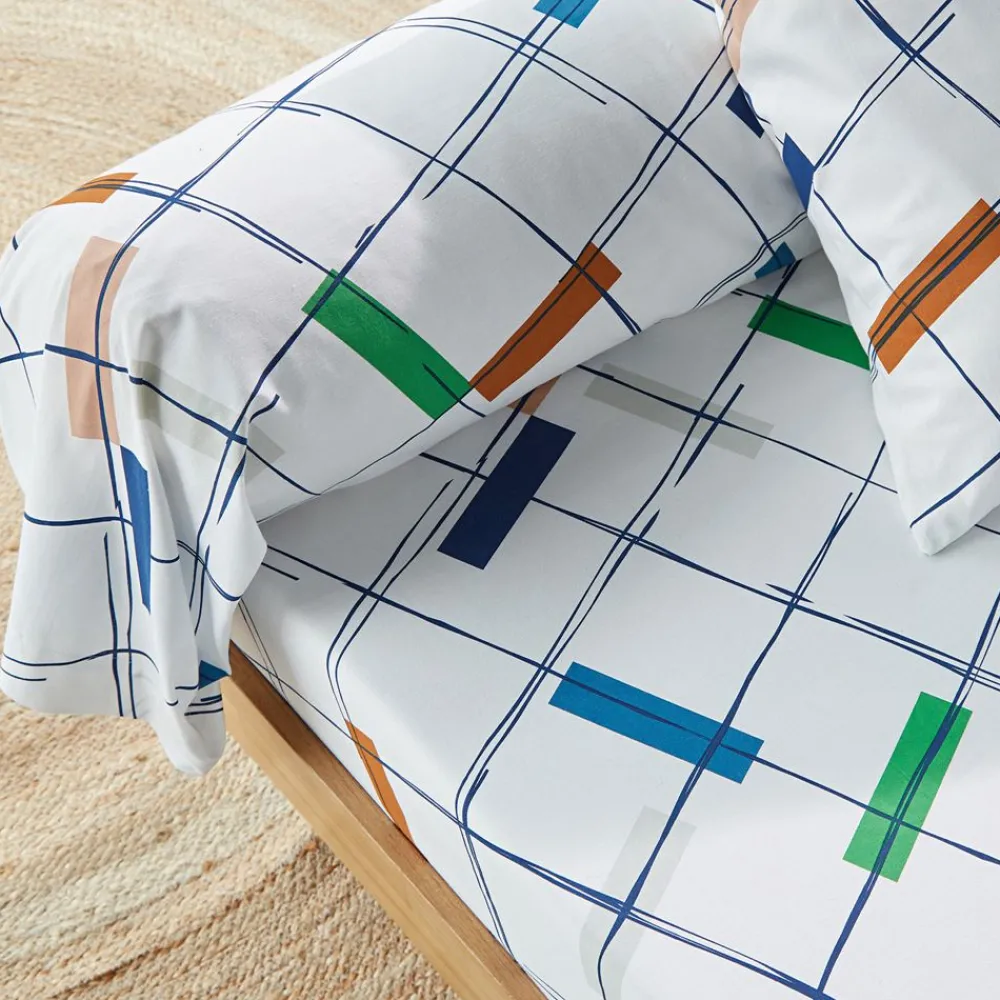 Becquet Linge de lit à carreaux - CRÉATION<Enfant Linge De Lit Ado, Housse De Couette|Linge De Lit Fantaisie, Linge De Lit Brodé