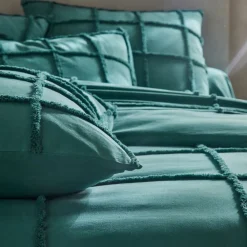 Becquet Linge de lit à carreaux tuftés - CRÉATION< Housse De Couette