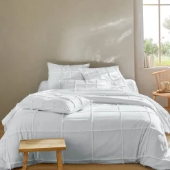 Becquet Linge de lit à carreaux tuftés - CRÉATION< Housse De Couette