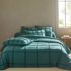 Becquet Linge de lit à carreaux tuftés - CRÉATION< Housse De Couette|Linge De Lit Fantaisie, Linge De Lit Brodé
