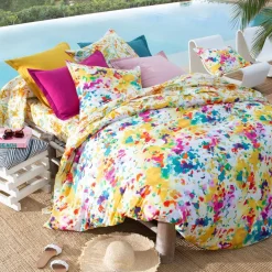 Becquet Linge de lit à fleurs et multicolore - CRÉATION< Housse De Couette|Linge De Lit Fantaisie, Linge De Lit Brodé