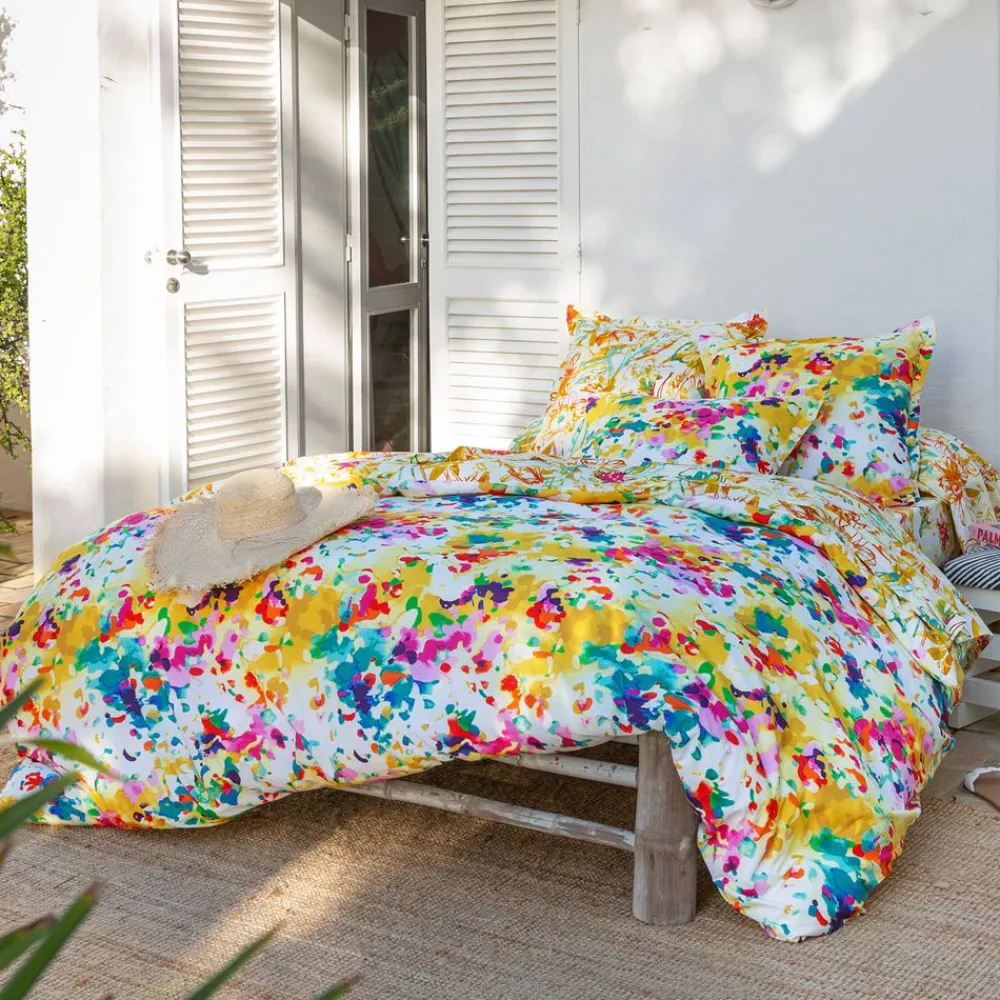 Becquet Linge de lit à fleurs et multicolore - CRÉATION< Housse De Couette|Linge De Lit Fantaisie, Linge De Lit Brodé