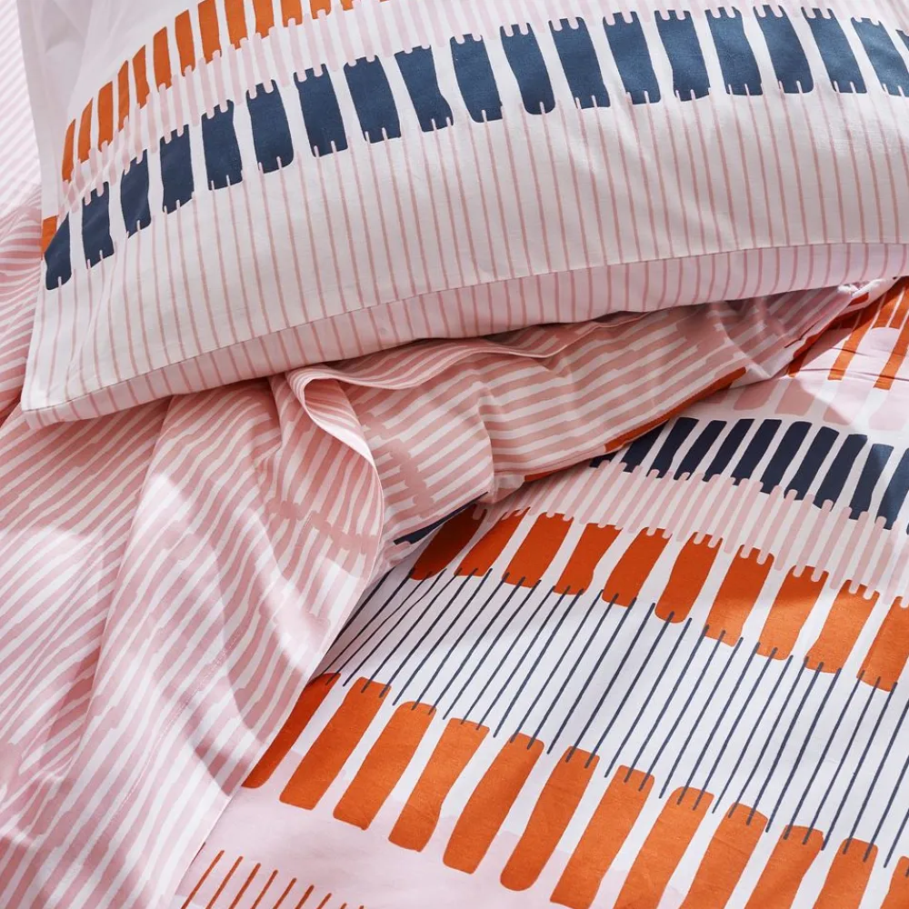 Becquet Linge de lit à rayures colorées - CRÉATION< Les Matières|Housse De Couette