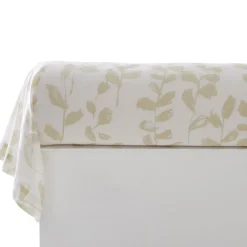 Becquet Linge de lit bicolore motif feuilles - CRÉATION< Les Matières|Housse De Couette