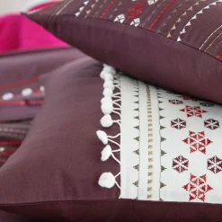 Becquet Linge de lit brodé à pompons< Housse De Couette