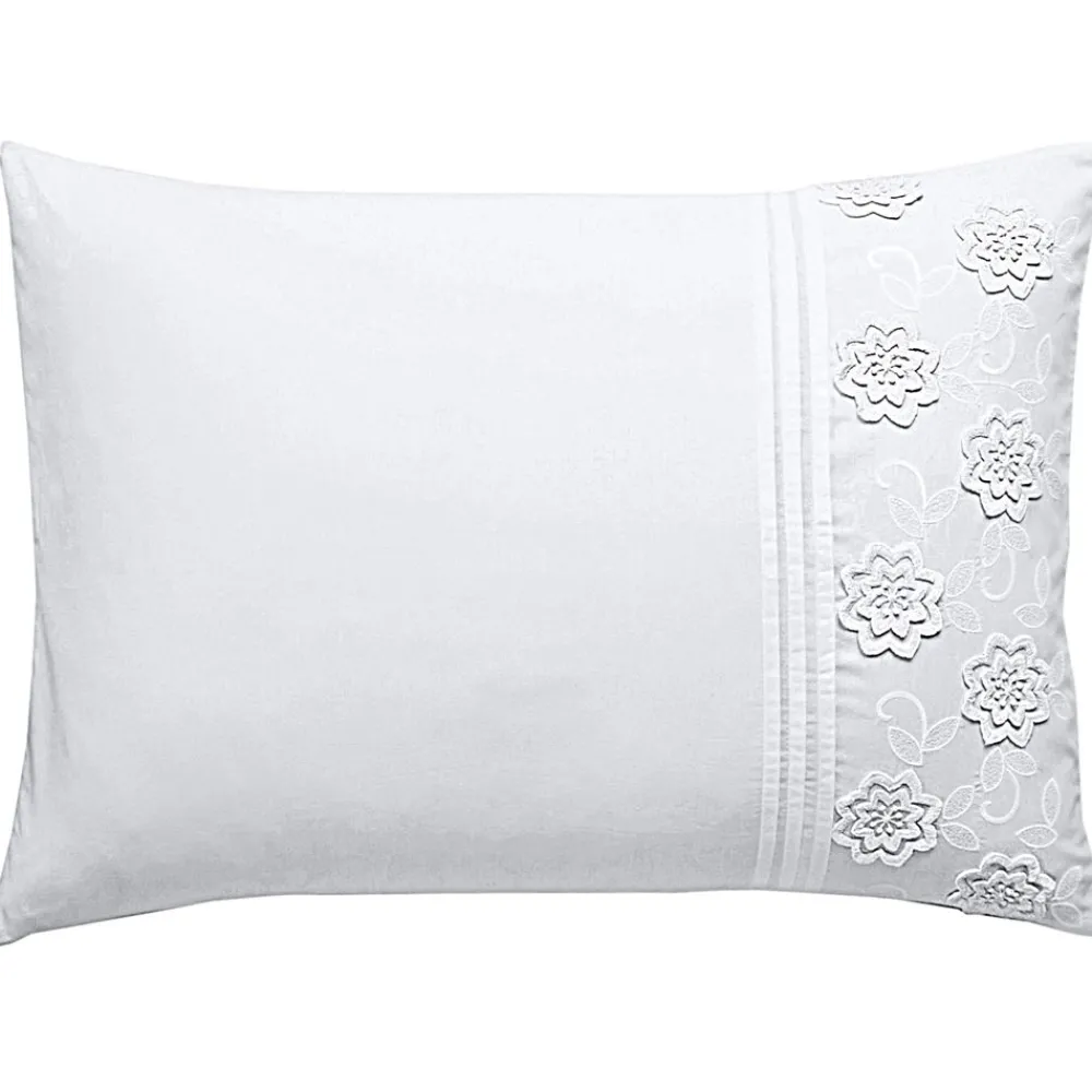 Becquet Linge de lit brodé fleurs - CRÉATION< Les Matières|Housse De Couette