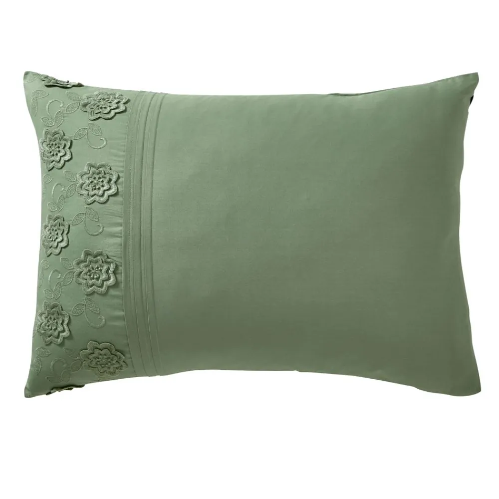 Becquet Linge de lit brodé fleurs - CRÉATION< Les Matières|Housse De Couette