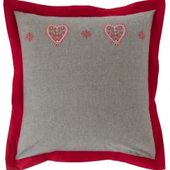 Becquet Linge de lit broderie coeurs, feuilles et flocons - CRÉATION< Housse De Couette|Linge De Lit Fantaisie, Linge De Lit Brodé