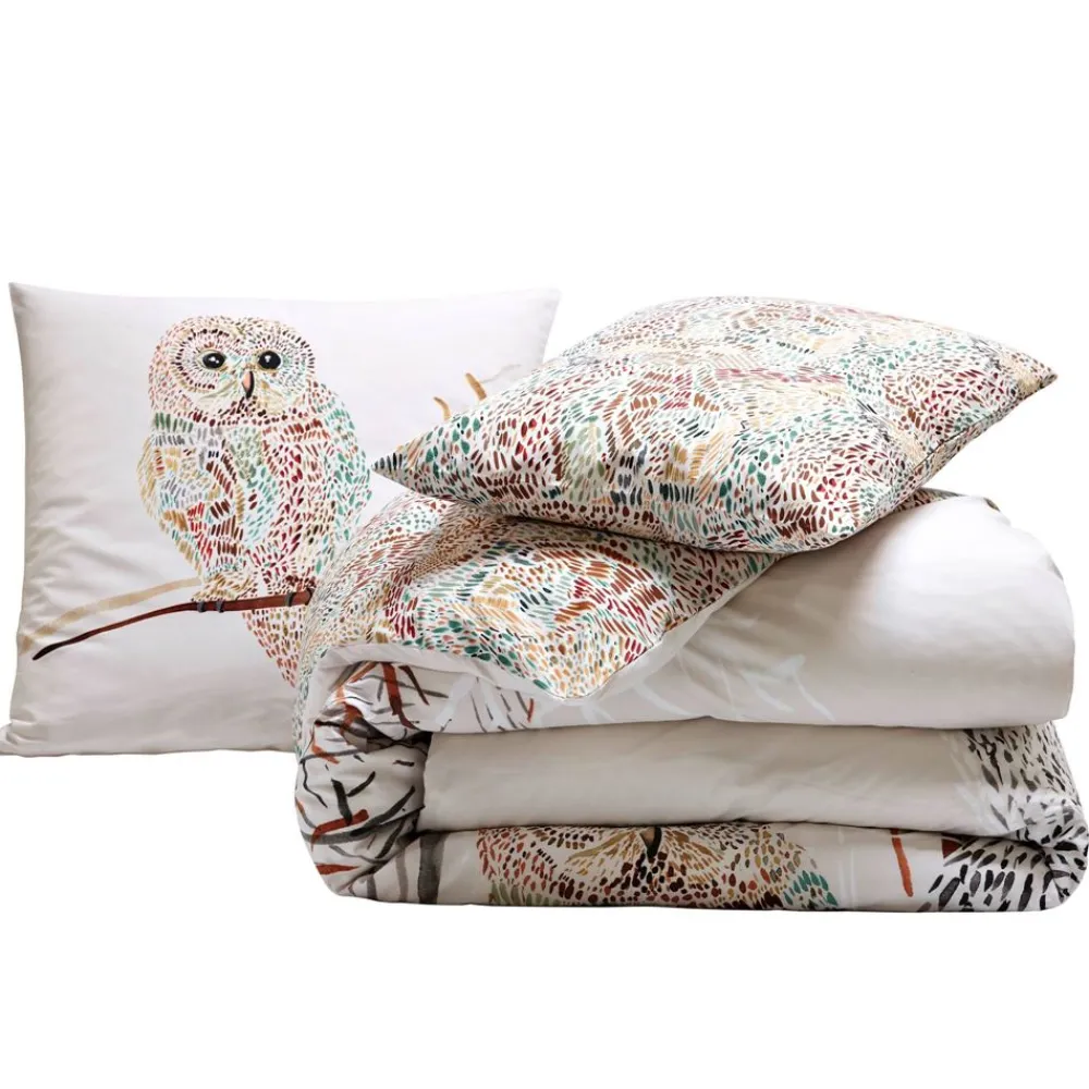 Becquet Linge de lit chouette des neiges - CRÉATION< Les Matières|Housse De Couette