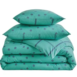 Becquet Linge de lit coton lavé pois et carreaux - CRÉATION< Housse De Couette