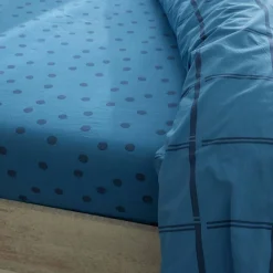 Becquet Linge de lit coton lavé pois et carreaux - CRÉATION< Housse De Couette