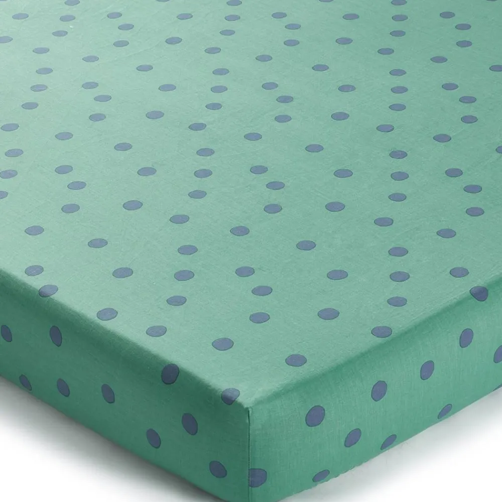 Becquet Linge de lit coton lavé pois et carreaux - CRÉATION< Housse De Couette