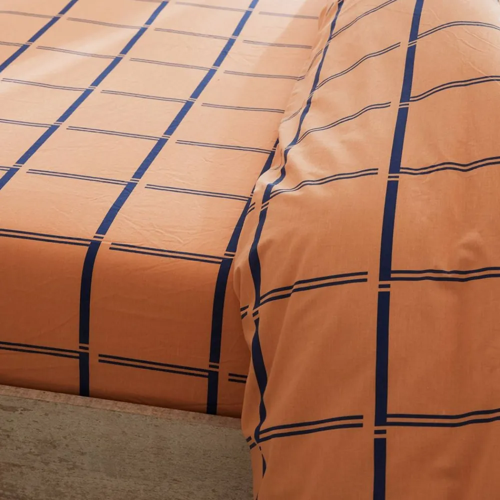Becquet Linge de lit coton lavé pois et carreaux - CRÉATION< Housse De Couette
