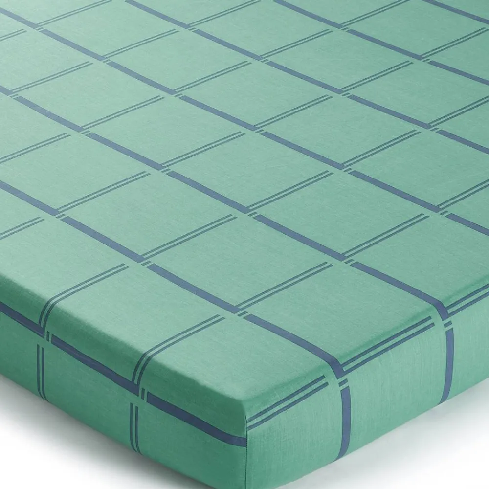 Becquet Linge de lit coton lavé pois et carreaux - CRÉATION< Housse De Couette