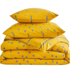 Becquet Linge de lit coton lavé pois et carreaux - CRÉATION< Housse De Couette