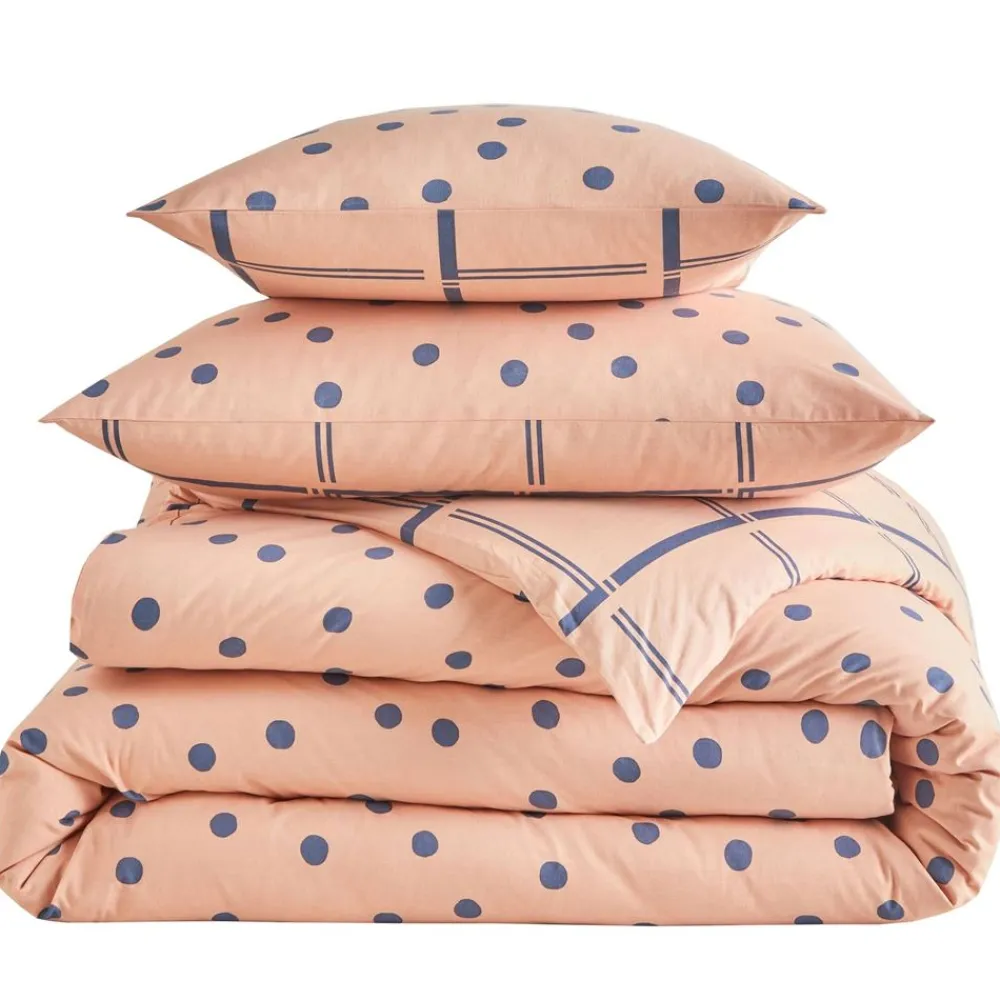 Becquet Linge de lit coton lavé pois et carreaux - CRÉATION<Enfant Univers Des Garçons|Univers Des Filles